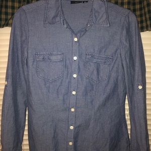 Women’s a.n.a. Denim Blouse Small